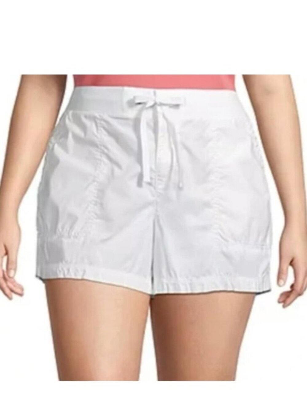 A.N.A. | White Mid-Rise Shortie Shorts | Size 14